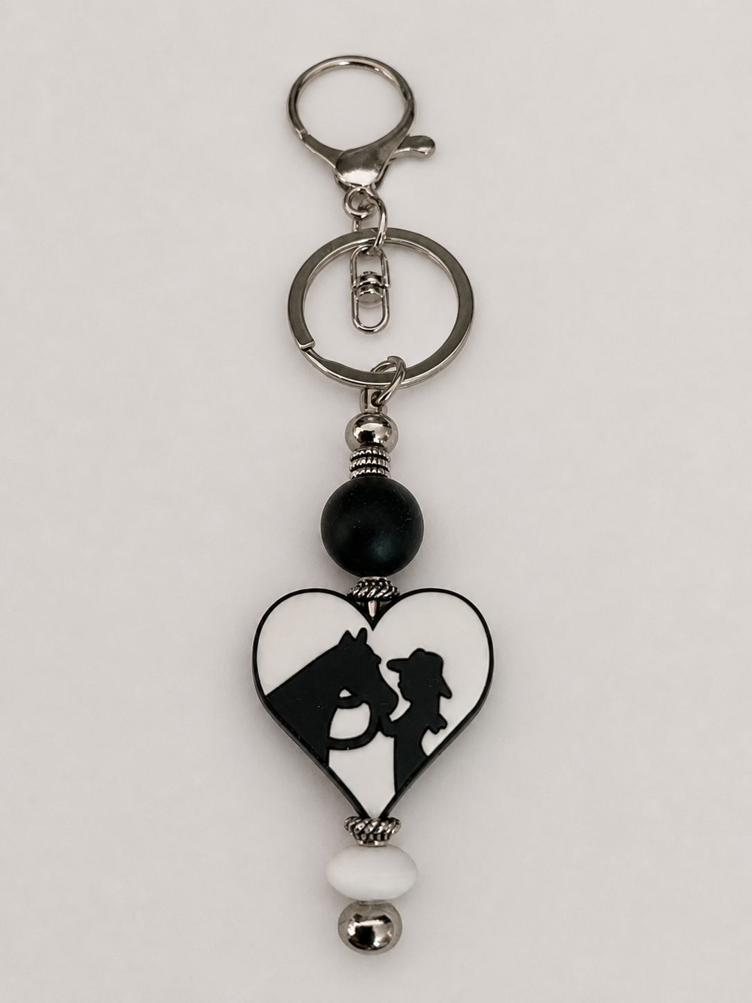 Pink and Lilac Rose Keychain