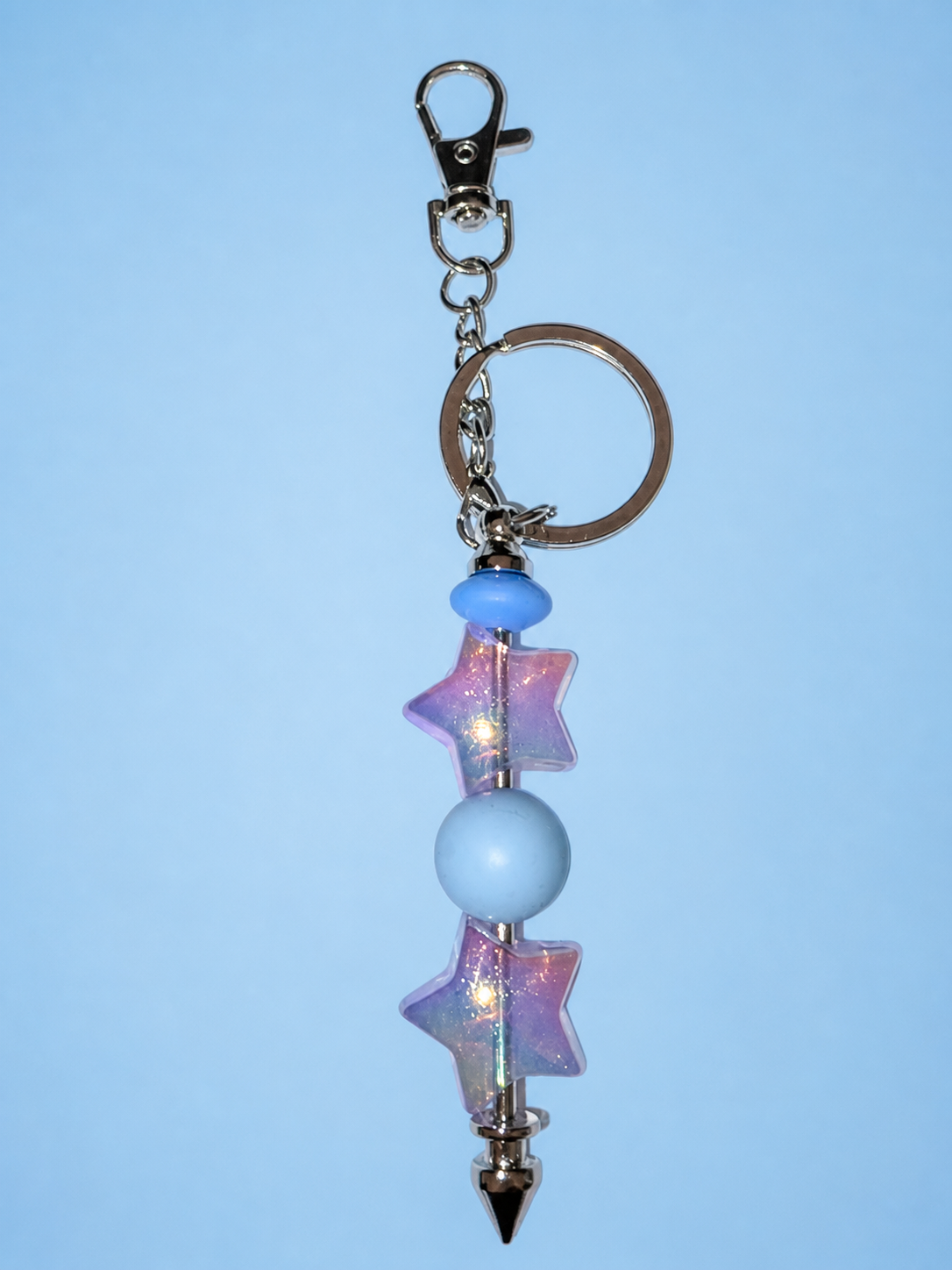 Pastel Star Bead Keychain