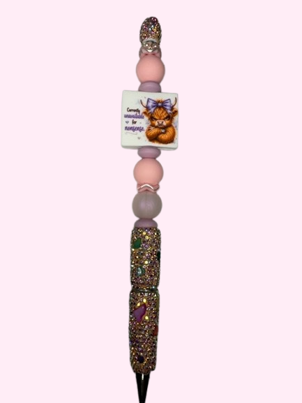 Pink Yorkie Inspiration Glitter Pen