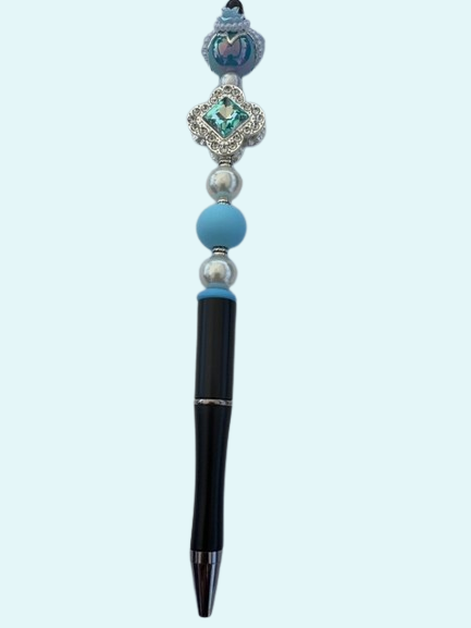 Turquoise Jeweled Charm Pen