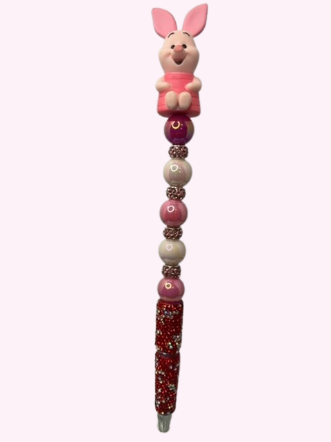 Pink Pig Rhinestone Pen